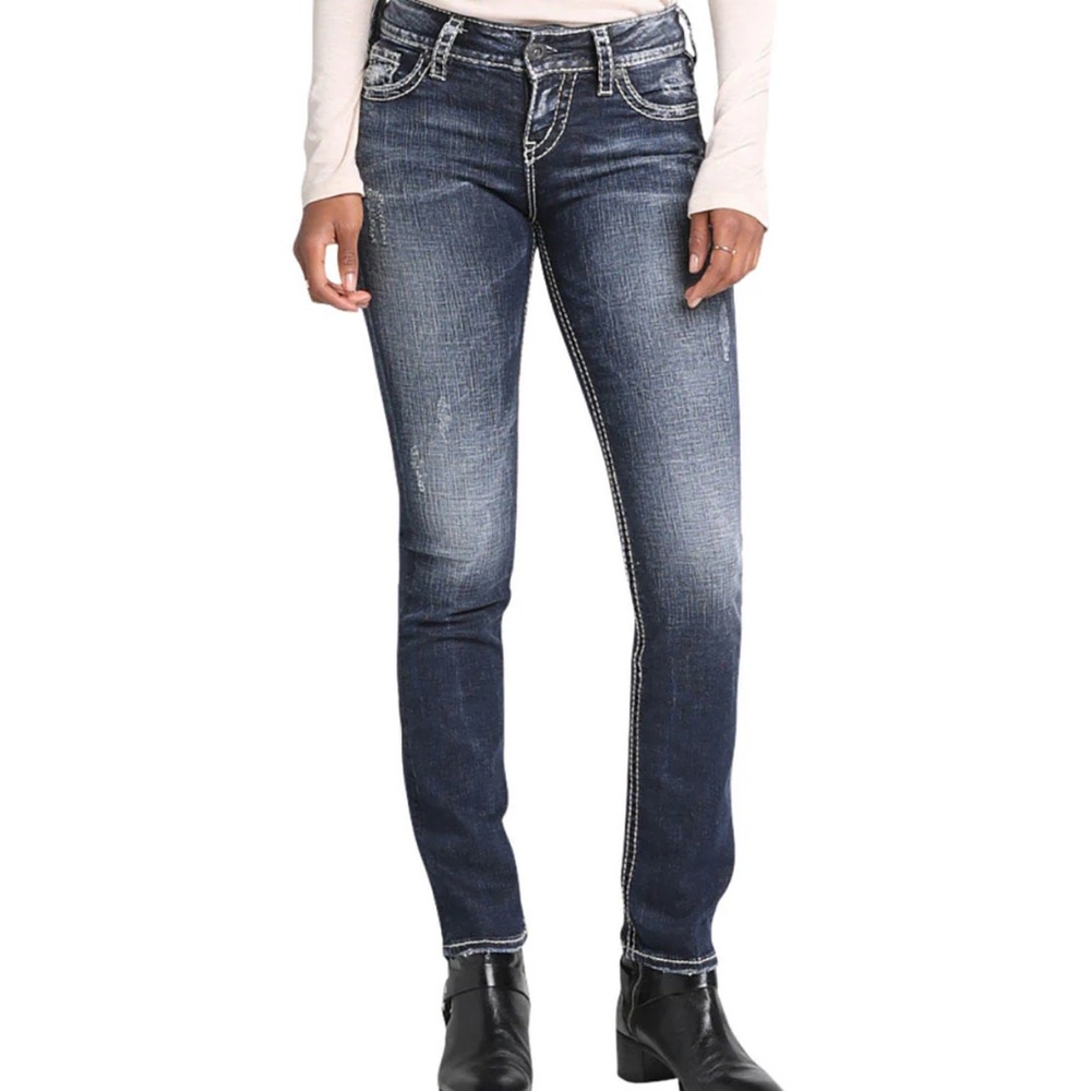 Silver suki jeans.
